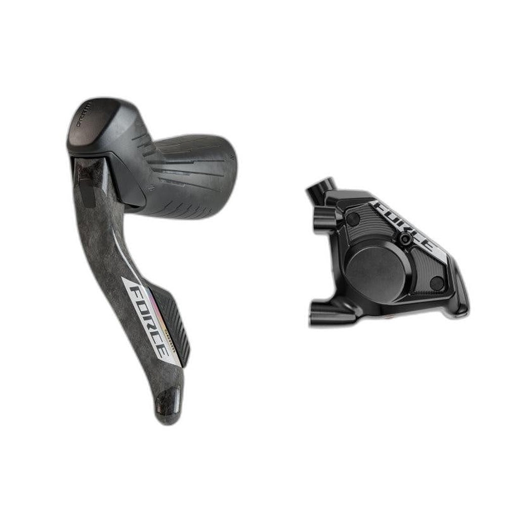 SRAM Force eTap AXS HRD Shift/Brake Lever and Hydraulic Disc Caliper - Left/Front, Flat Mount 20mm Offset, 950mm Hose, Black, E1