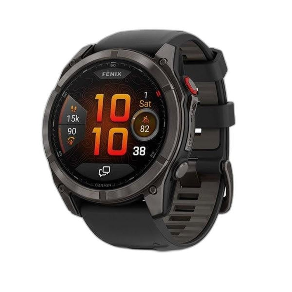 Garmin fēnix® 8 Pro – 51 mm, AMOLED fēnix® 8 Pro – 51 mm, AMOLED, Sapphire, Titanium with Graphite/Black Silicone Band