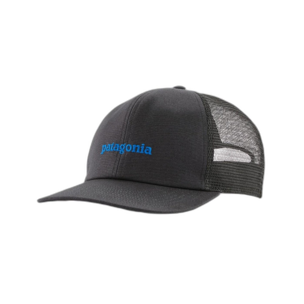 Relaxed Trucker Hat Text Logo: Ink Black ALL
