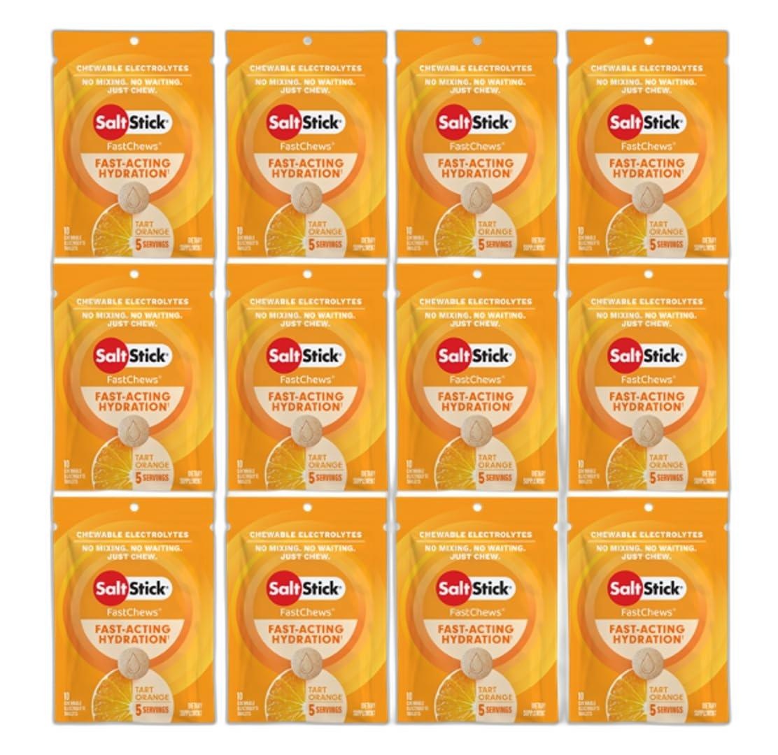 Saltstick Fastchews Chewable Electrolyte tablets Orange single