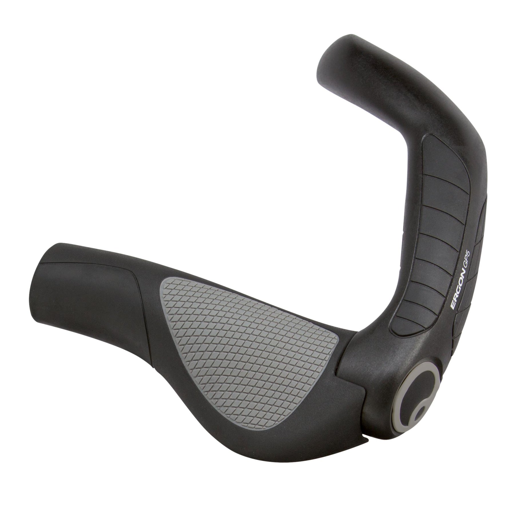 Ergon GP5 Grips - Black/Gray, Lock-On, Large