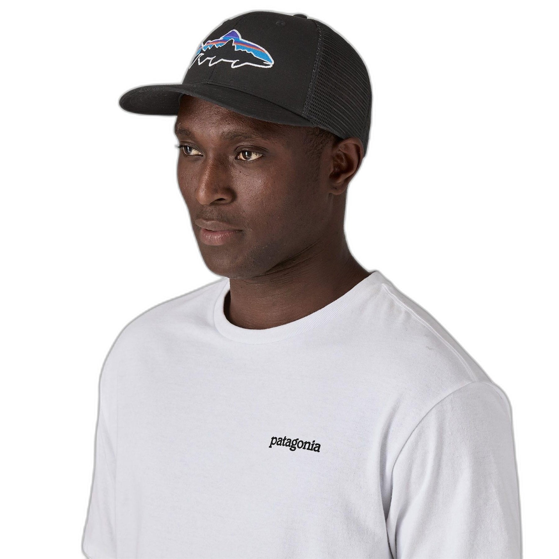 Patagonia Fitz Roy Trout Black All Trucker Hat