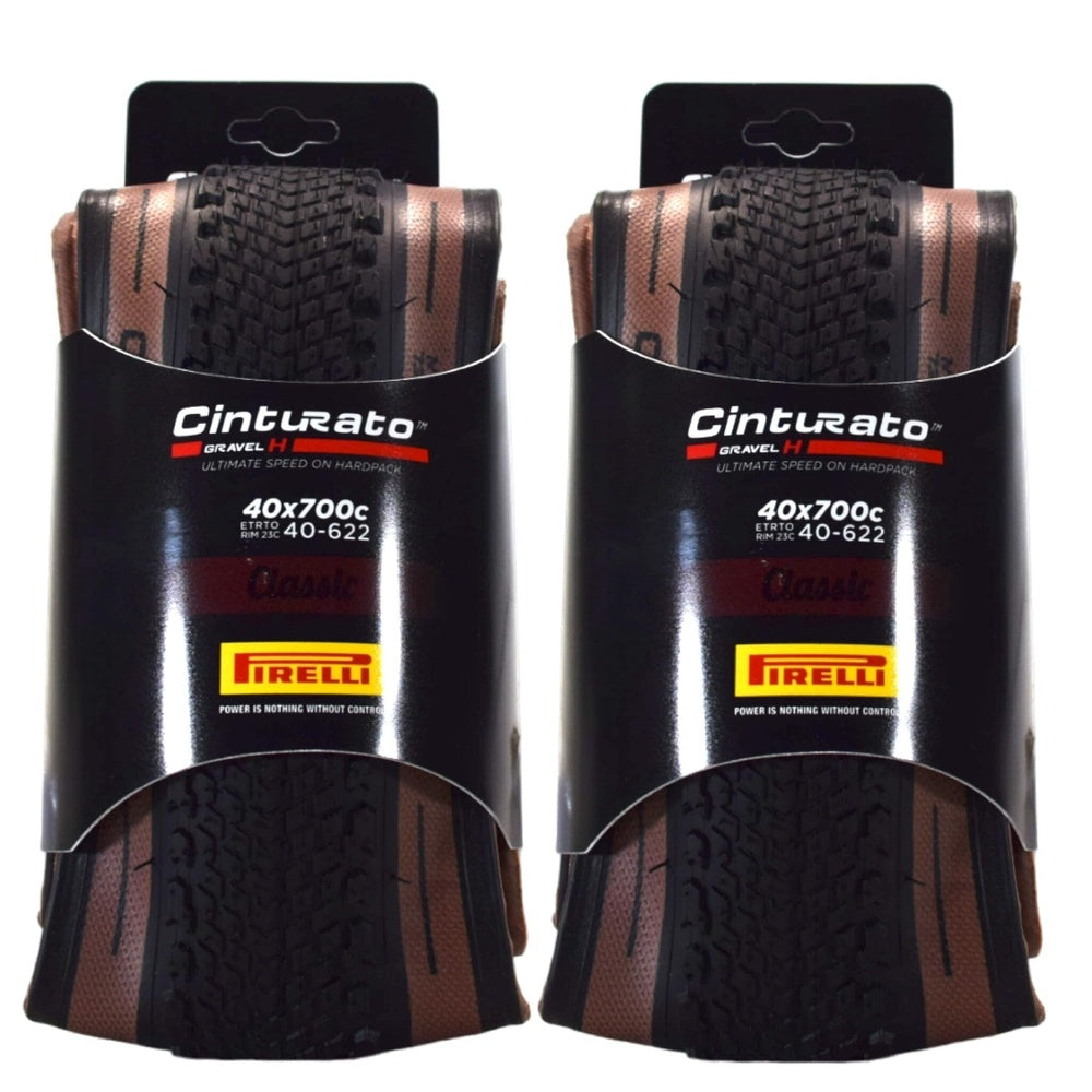 Pirelli Cinturato Gravel 700x40 Folding Tubeless Ready SpeedGrip Hard Train  Tan Wall Tire