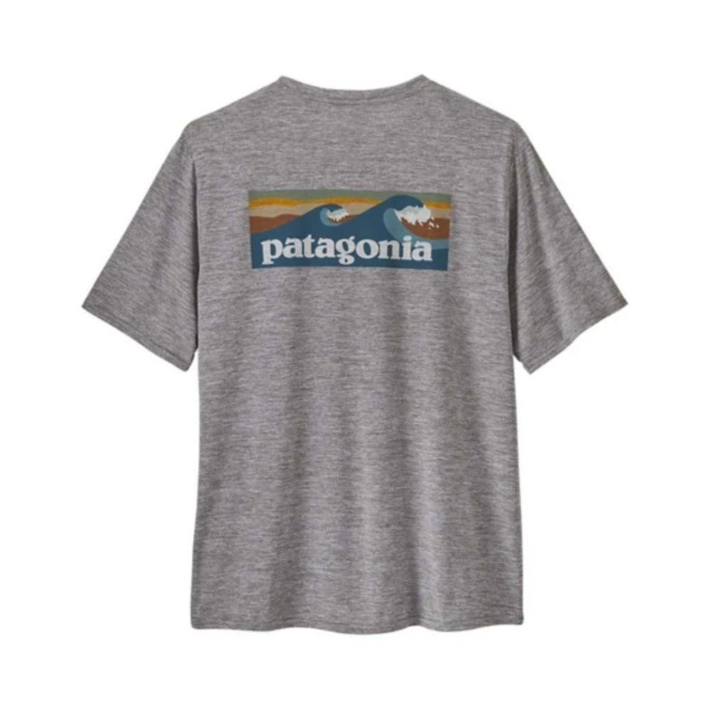 M's Cap Cool Daily Graphic Shirt - Waters Boardshort Logo Abalone Blue: Feather Grey XL