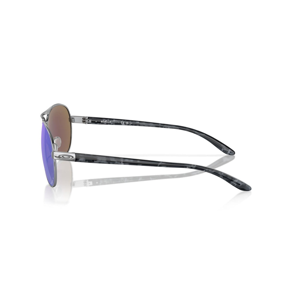 Oakley Feedback Polished Chrome Prizm Sapphire Polarized Sunglasses
