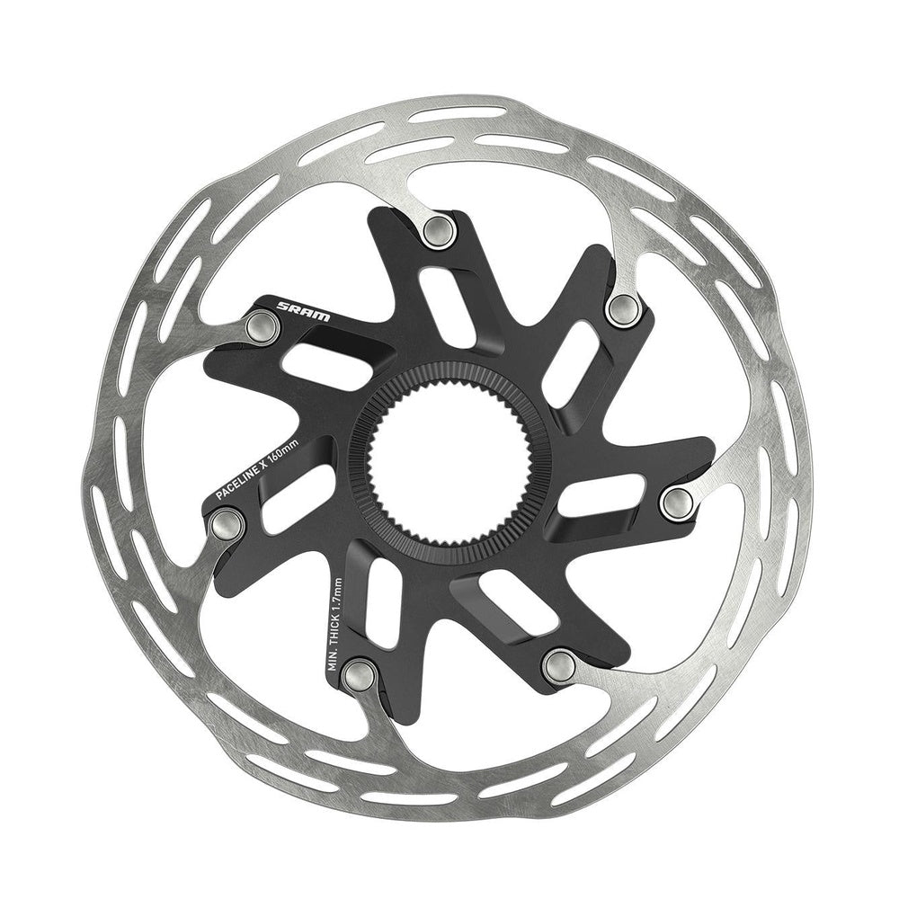 SRAM Paceline X Disc Brake Rotor - 140mm, Center Lock, Silver/Black