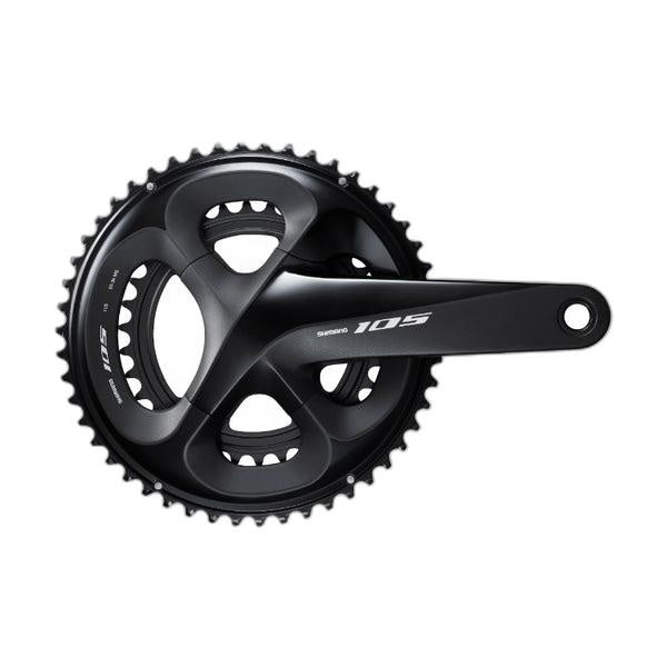 Shimano FRONT CHAINWHEEL, FC-R7000, 105, FOR REAR 11-SPEED, HOLLOWTECH 2, 172.5MM, W/O CHAINRING, W/GEAR FIXING BOLT X 4, W/O CG, W/O BB PARTS, BLACK