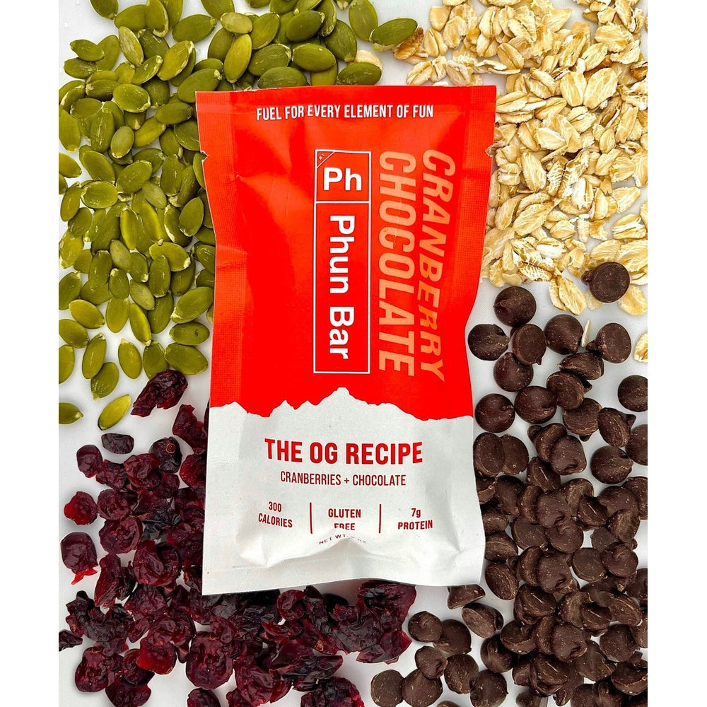 Phun Bar  12 PACK: Cranberries+Chocolate "OG Recipe" single
