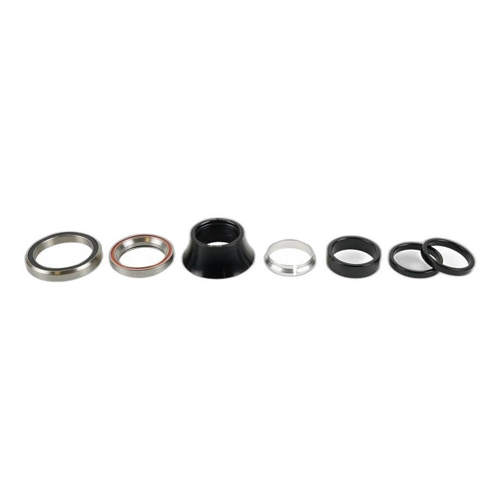 HDS COMPLETE, INTEGRATED, 1-1/8" UPPER, 1-3/8" LOWER, 45X45 DEG,  48MM WIDE/20MM TALL ALLOY CONE COVER, W/ ALLOY SPACERS (NO CROWN RACE) 1-3/8" Tapered