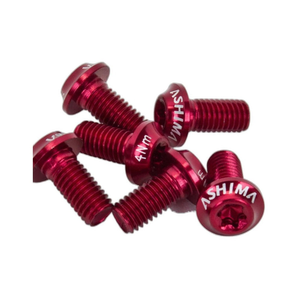 ASHIMA ALLOY TORX ROTOR BOLTS RED
