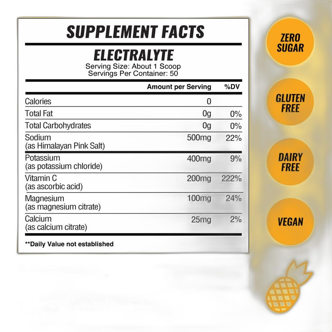 EC Sports, Hydrate Electrolyte Powder Piña Colada, 260 Grams