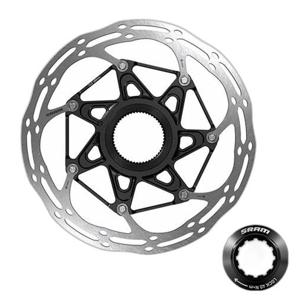 Sram Rotor Centerline X Road 2 Piece 160mm Black (includes steel rotor bolts) Rounded