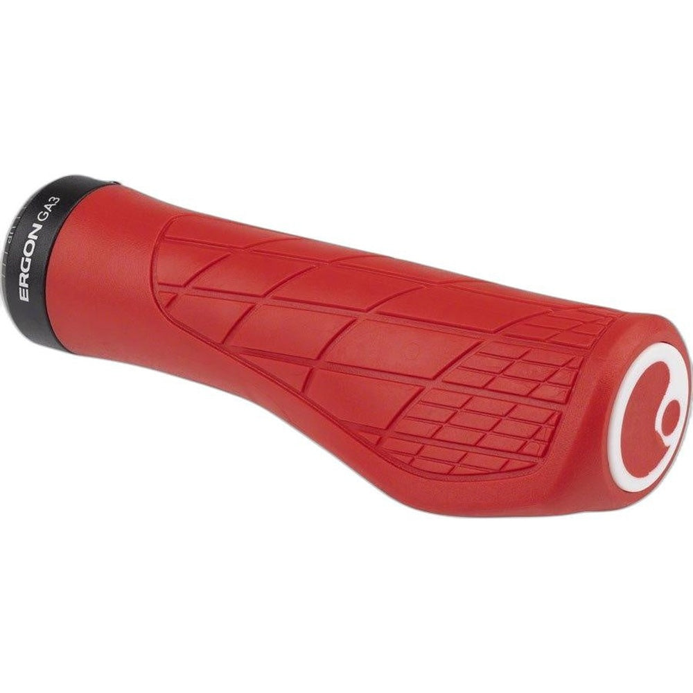 Ergon GA3 Grips - Risky Red, Lock-On, Large