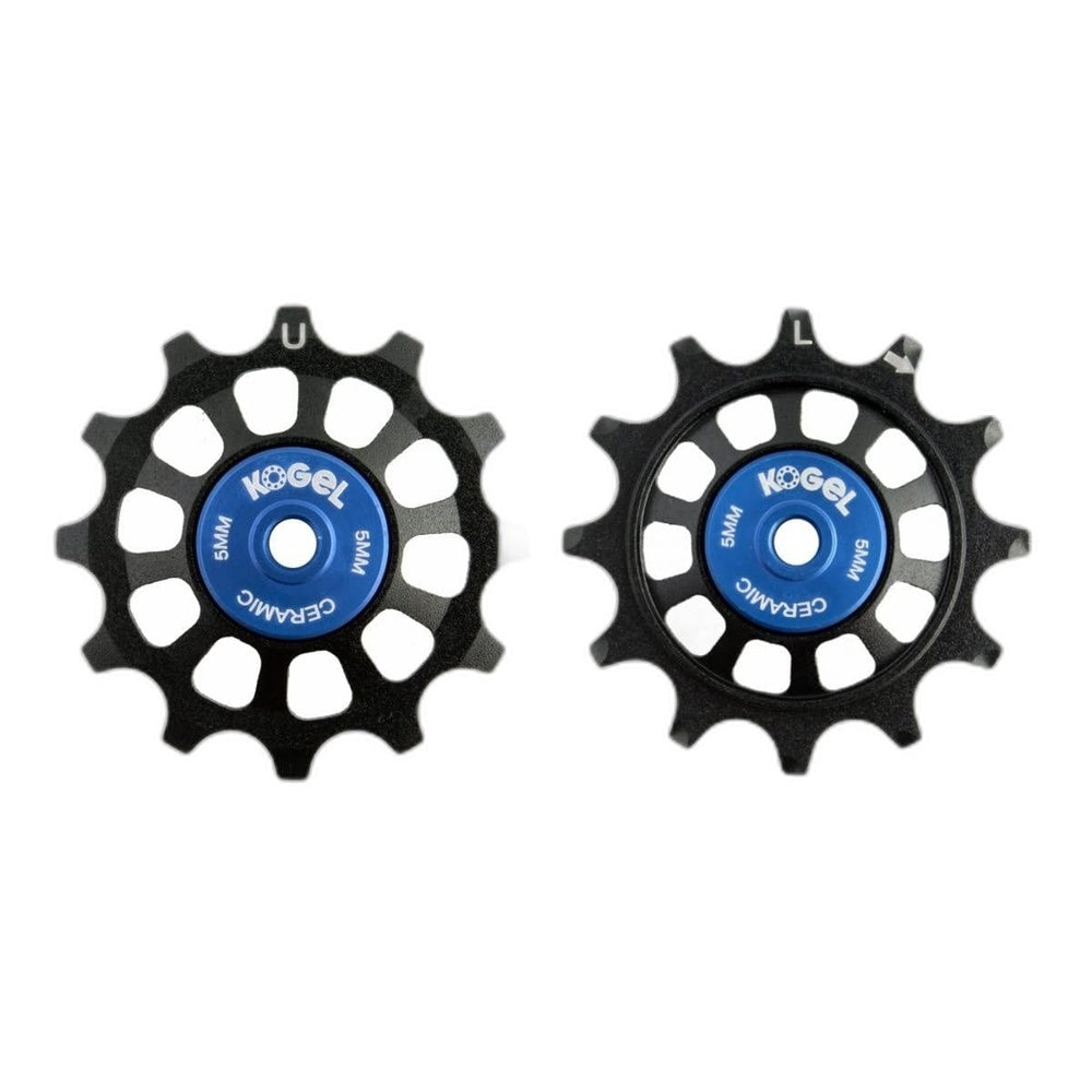 Kogel 12/12T Hybrid Ceramic Pulley Set Shim 11 Road Black