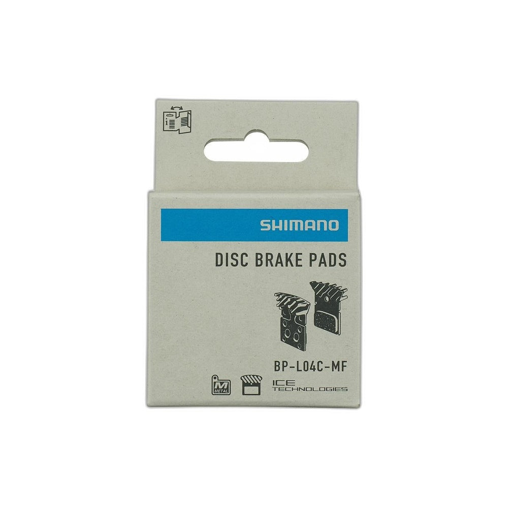 Shimano L04C DISC BRAKE PAD-METAL W/FIN & SPRING, 1 PAIR
