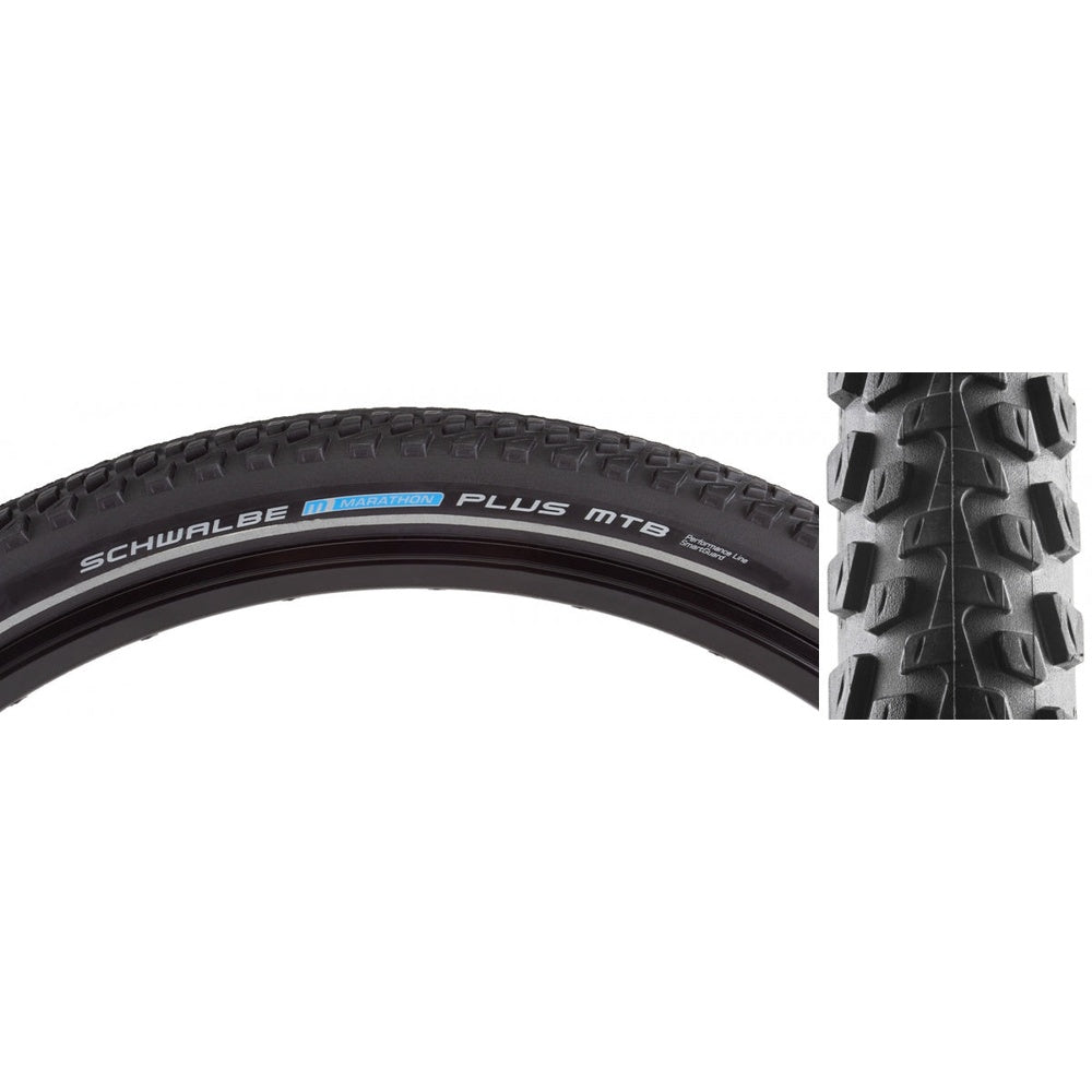 Schwalbe TIRE SCHWALBE MARATHON PLUS MTB PERF TWIN SMARTGUARD 26x2.25 BK/BK/REF DUAL E50 WIRE