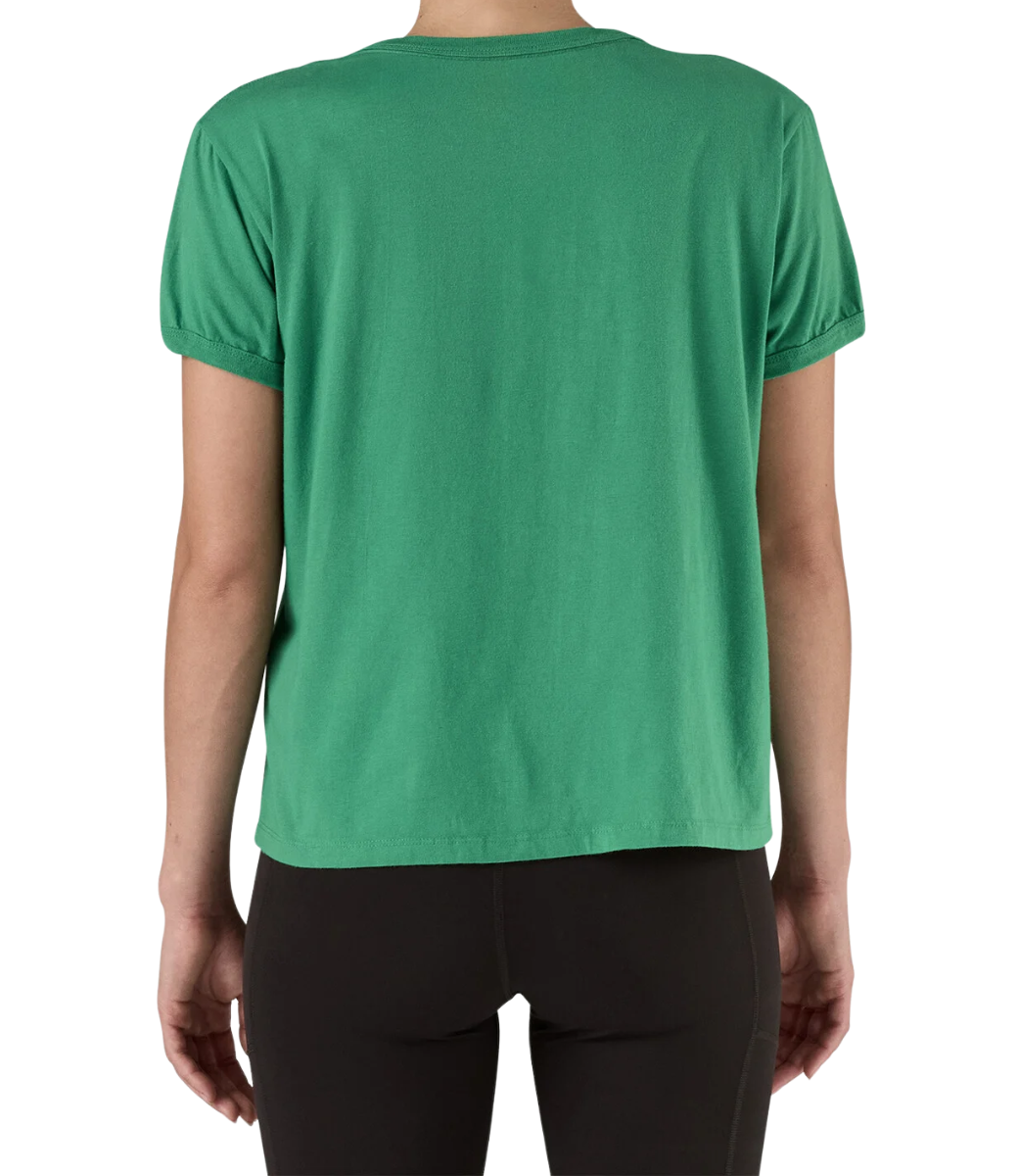 W's '73 Text Logo Organic Ringer Tee Heartleaf Green M