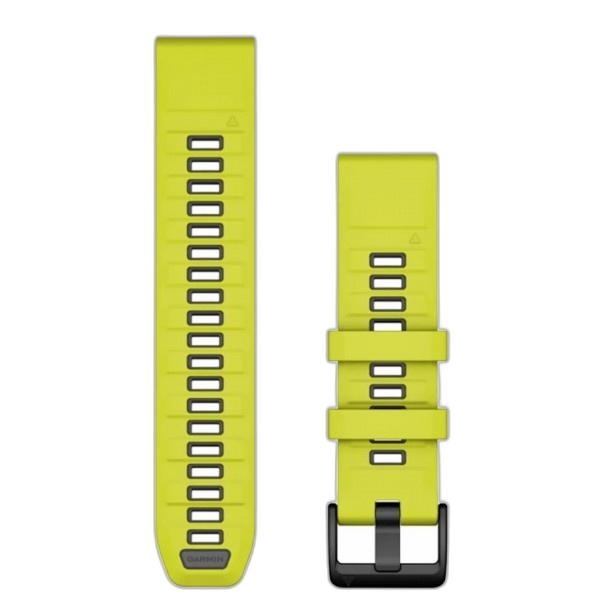 Garmin QuickFit® 22 Watch Bands QuickFit® 22 Watch Bands, Amp Yellow/Graphite Silicone