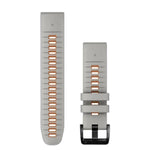 Garmin QuickFit® 22 Watch Bands, Fog Gray/Ember Orange Silicone