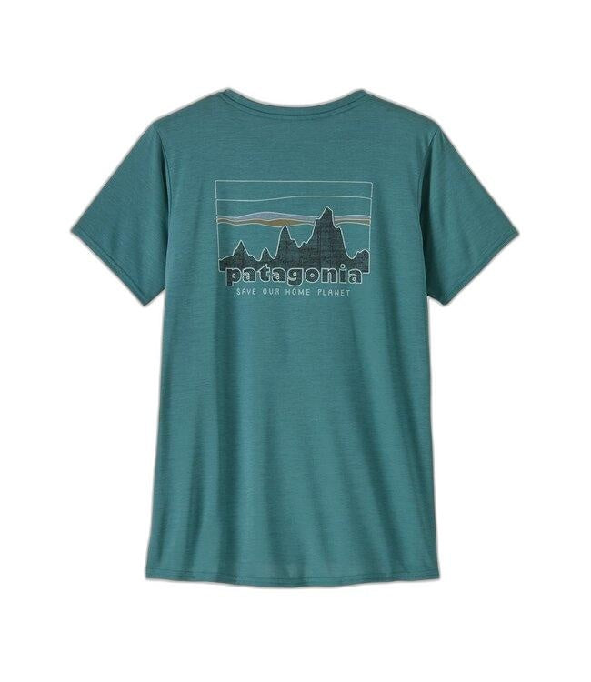 W's Cap Cool Daily Graphic Shirt '73 Skyline: Wetland Blue X-Dye M