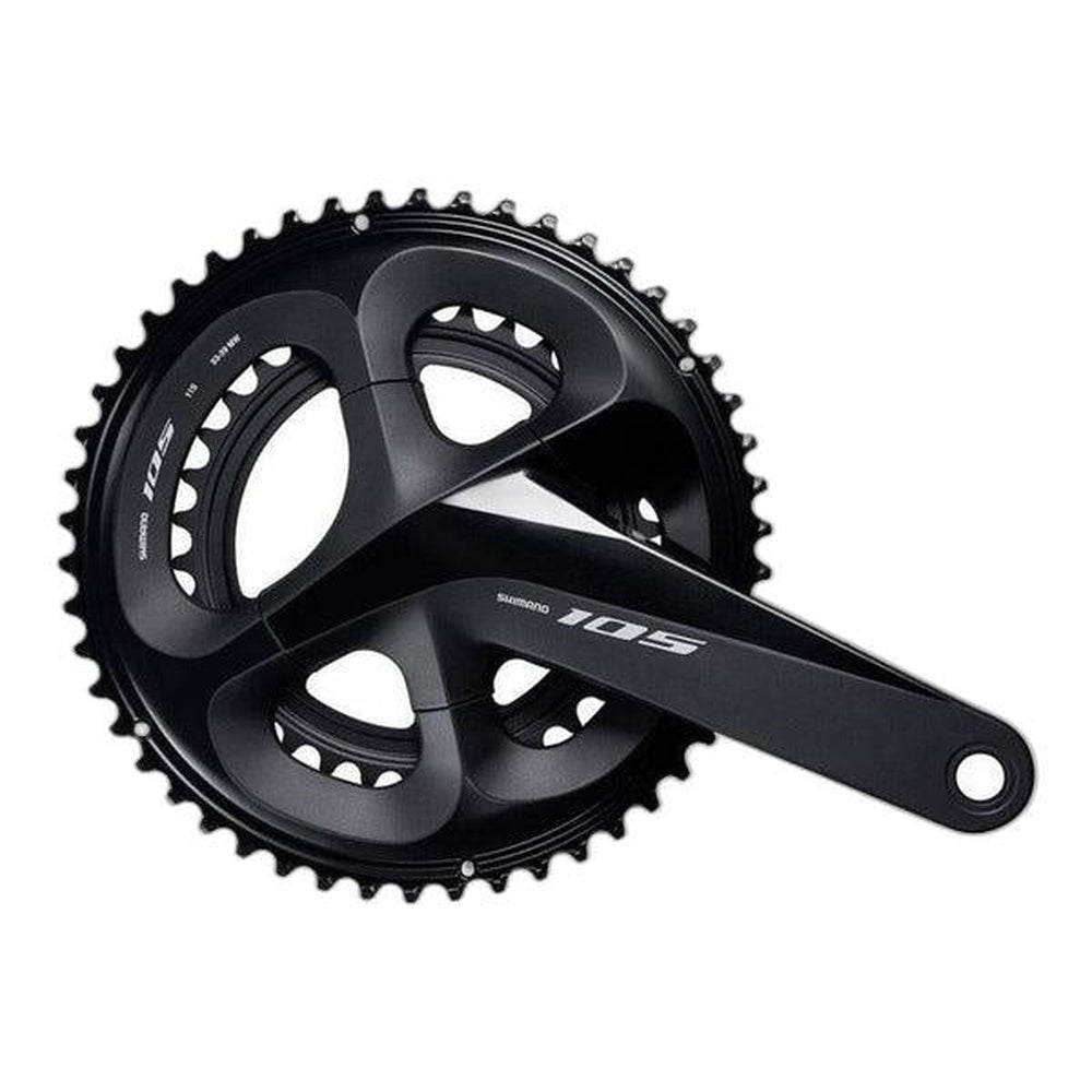 Shimano FRONT CHAINWHEEL, FC-R7000, 105, FOR REAR 11-SPEED, HOLLOWTECH 2, 172.5MM, W/O CHAINRING, W/GEAR FIXING BOLT X 4, W/O CG, W/O BB PARTS, BLACK