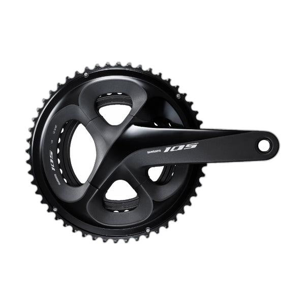 Shimano FRONT CHAINWHEEL, FC-R7000, 105, FOR REAR 11-SPEED, HOLLOWTECH 2, 172.5MM, W/O CHAINRING, W/GEAR FIXING BOLT X 4, W/O CG, W/O BB PARTS, BLACK