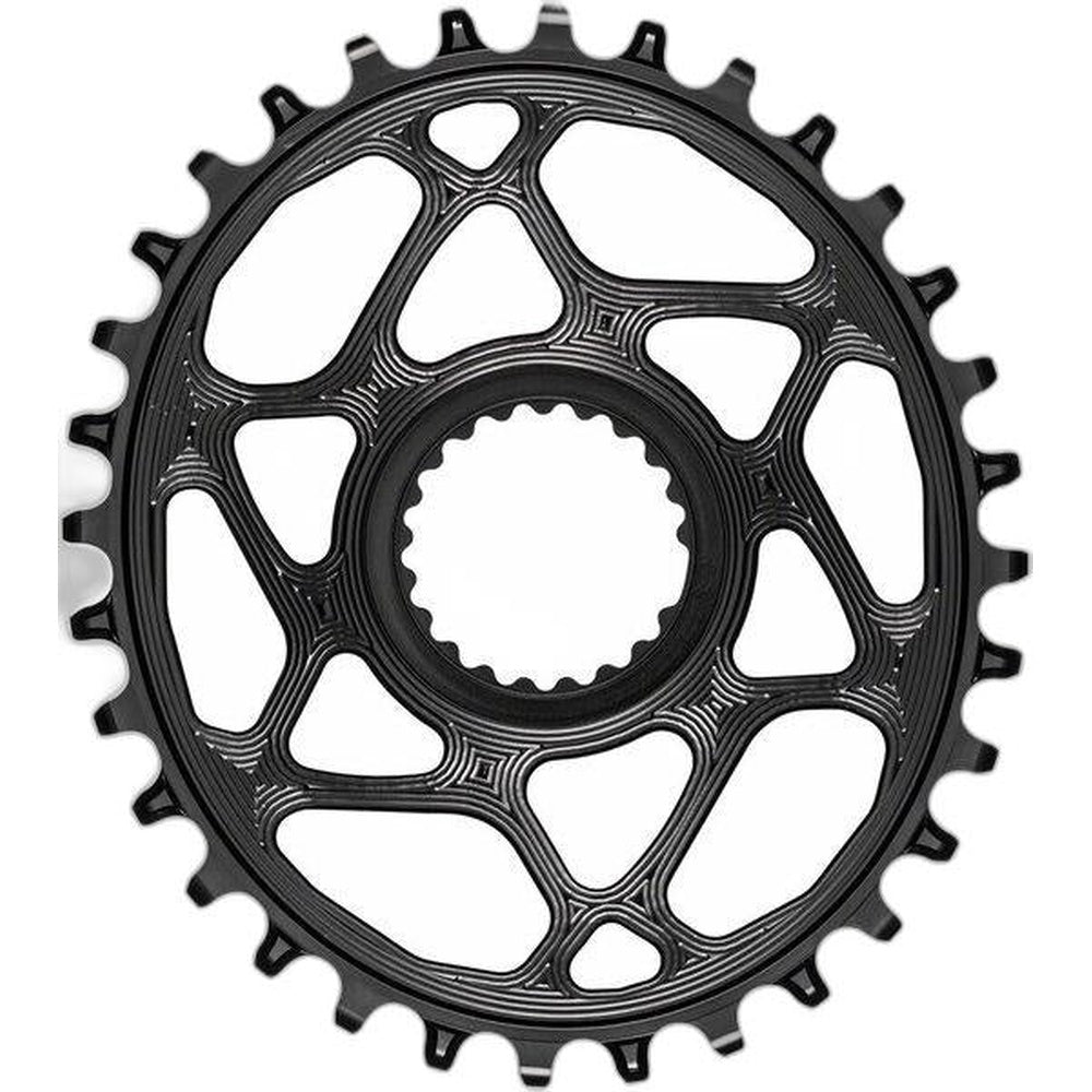 absoluteBLACK Oval Direct Mount Chainring - 36t, Shimano Direct Mount, 3mm Offset, Requires Hyperglide+ Chain, Black