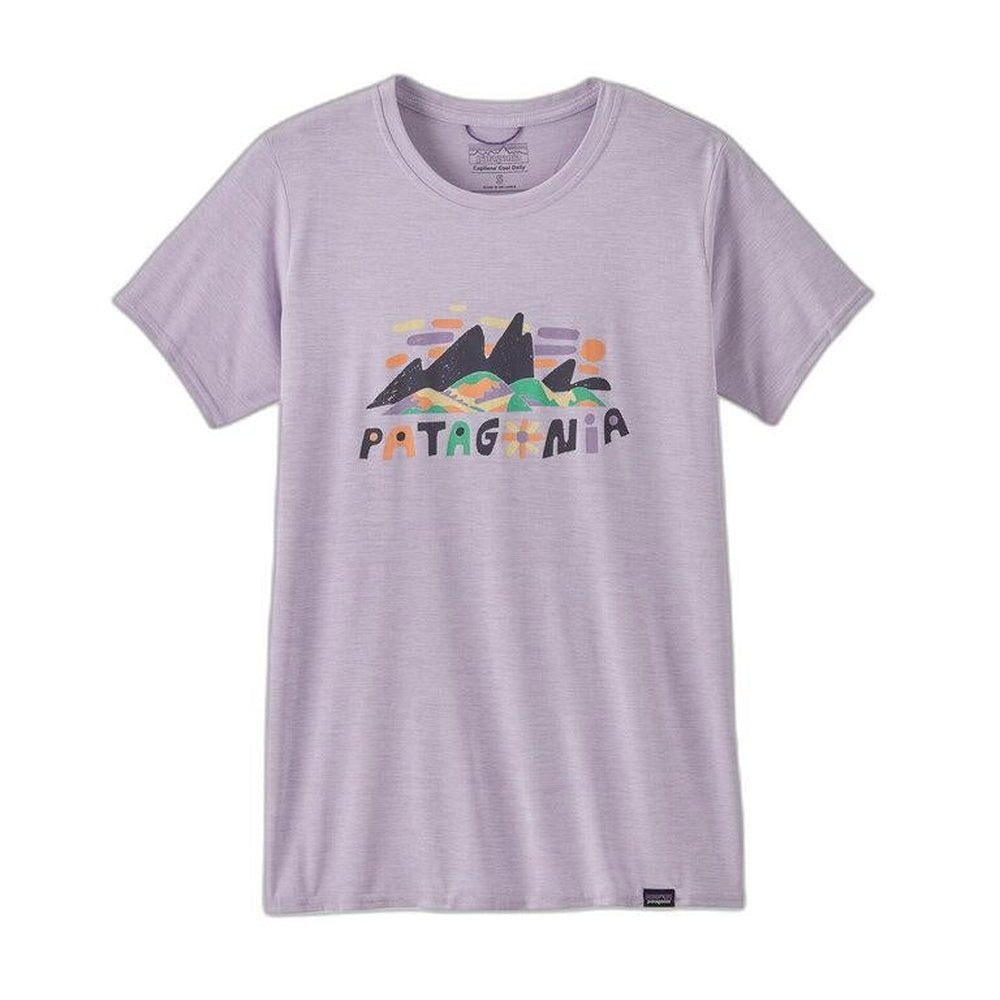 W's Cap Cool Daily Graphic Shirt Fitz Roy Superbloom: Foxglove Purple M