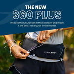 Fitletic 360 Plus black running belt worn by athlete, promotional lifestyle image