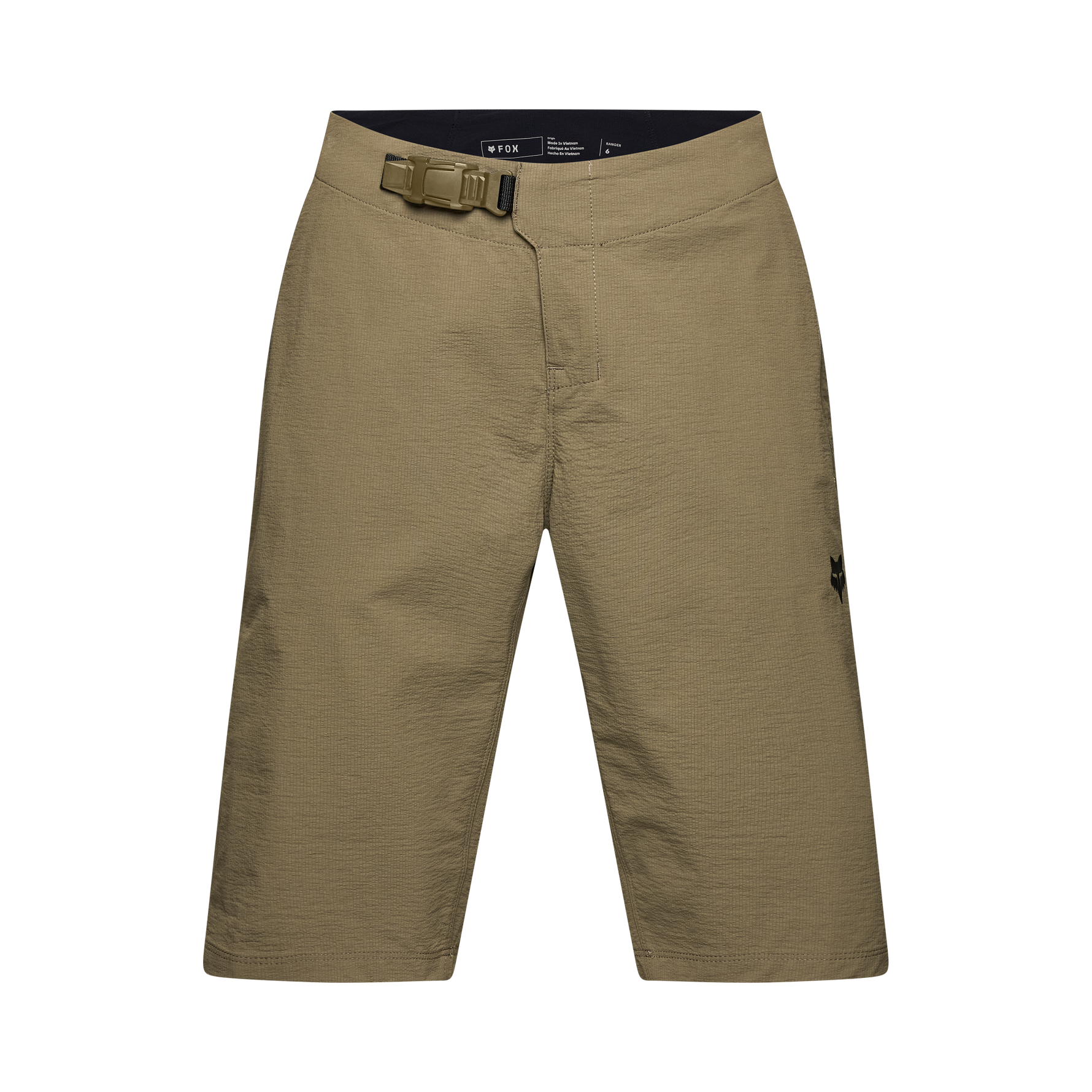 Fox Racing Men's Ranger Short in olive green with adjustable belt and logo