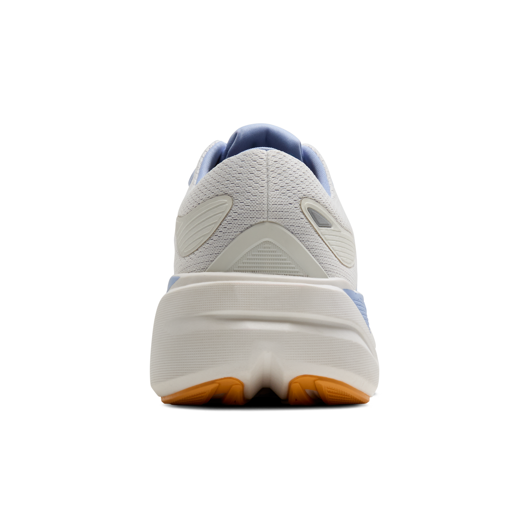 Brooks Ghost Max 3 women's running shoe in coconut white with blue and orange accents