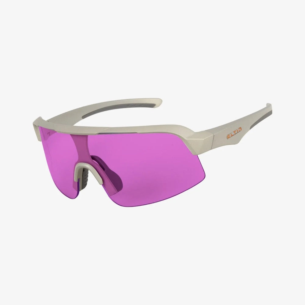 ELTIN Forest sunglasses with light gray frame and purple mirrored lenses