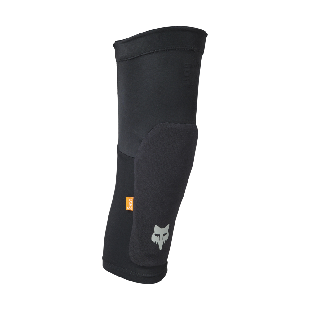 Fox Racing Youth Enduro Knee Pads in black with Fox logo and D3O padding