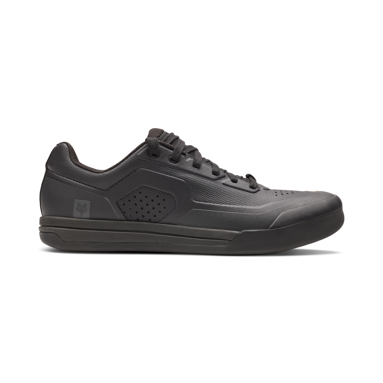 Fox Union Flat MTB Shoes in black with perforated details and flat sole