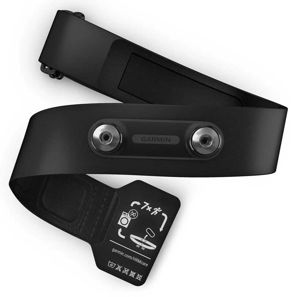 Garmin HRM heart rate monitor chest strap in black with metal sensors