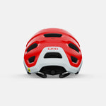 Giro SOURCE MIPS bicycle helmet in red and white colorway, rear view