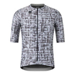 Gobik Miami TOVR Grey cycling jersey with abstract pattern and full zip