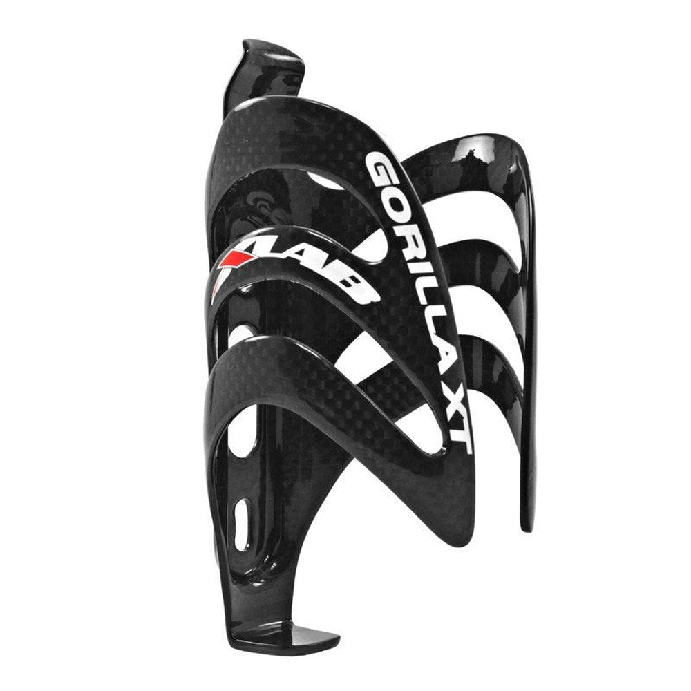 XLAB Gorilla XT water bottle cage in matte black carbon fiber finish