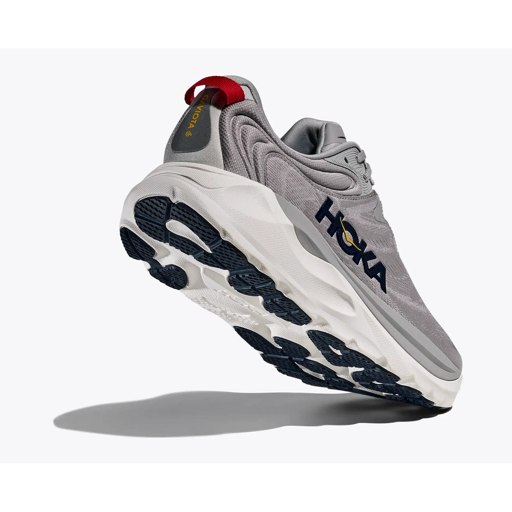 Hoka Gaviota 6 men's running shoe in stellar grey colorway with white sole