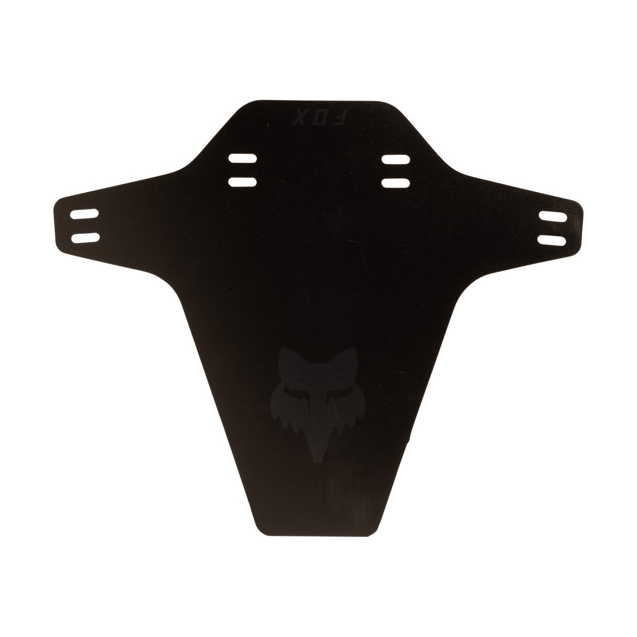 Fox Racing black mudguard with fox logo design and mounting holes
