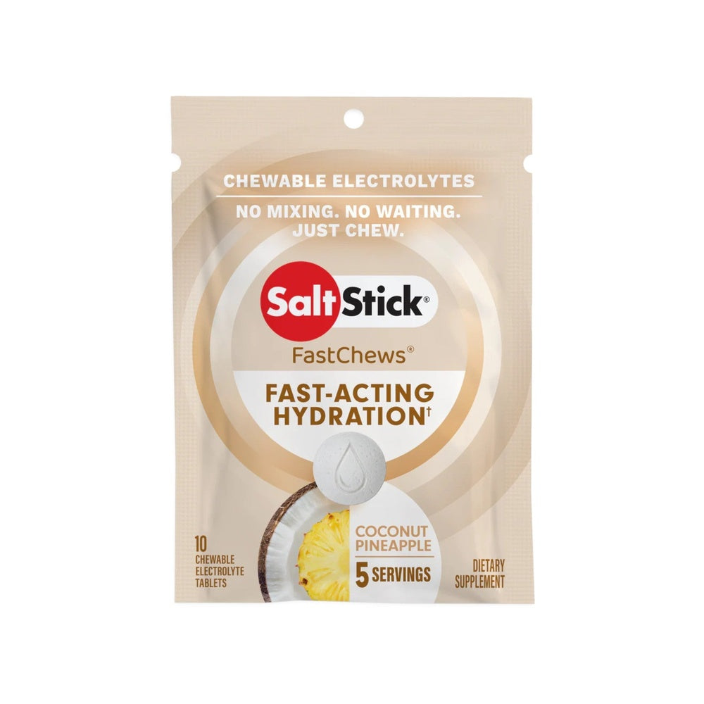 SaltStick FastChews Chewable Electrolytes Coconut Pineapple flavor 10 count packet