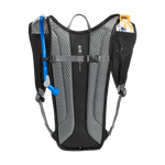 CamelBak Rogue Light hydration pack with blue drinking tube and gray mesh padding
