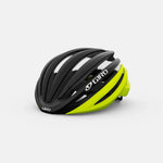 Giro Cinder MIPS cycling helmet in matte black and charcoal with yellow accent stripe