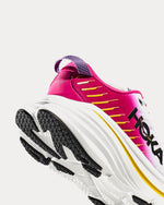 HOKA Bondi X women's running shoe in pink and white colorway