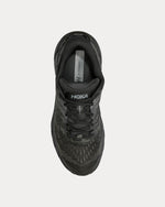 HOKA Gaviota 4 men's running shoe in black colorway, top-down studio view