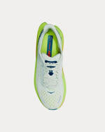 Hoka Kawana running shoes in Blanc De Blanc Butterfly colorway top view