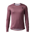 Fox Racing Flexair Ascent Long Sleeve Jersey in Cordovan Red with subtle striped texture