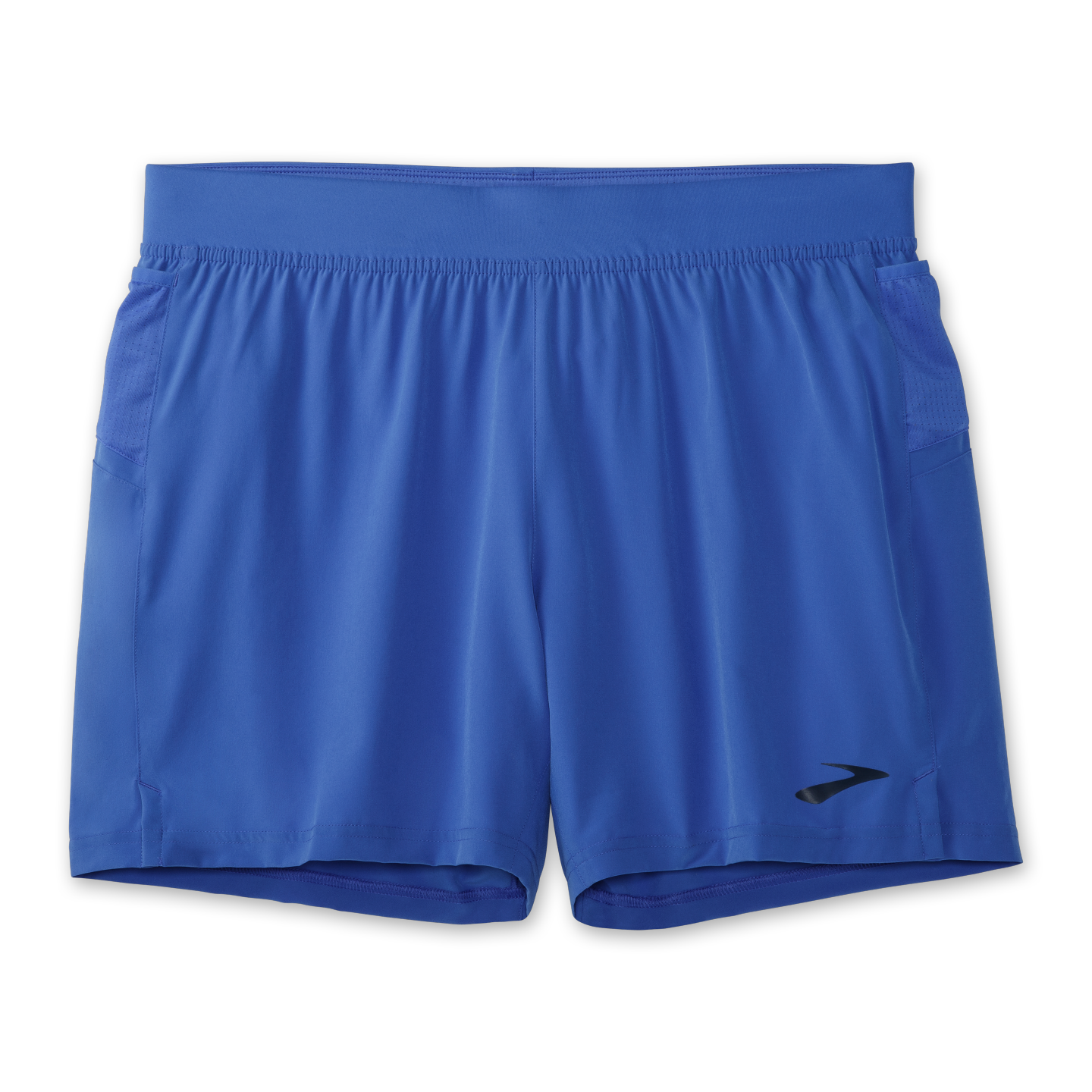 Brooks Sherpa 5-inch men's running shorts in blue with elastic waistband