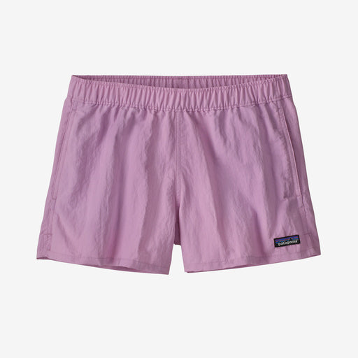 Patagonia Women's Barely Baggies Shorts in light purple with elastic waistband