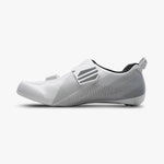 Shimano TR5 men's cycling shoe in white with gray striped pattern design